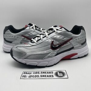 Size 11.5 - Nike Initiator Metallic Silver Red (394055-001)